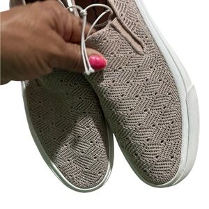 Blowfish Tan and White Woven Sneakers
